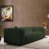 Sofá 3 Lugares 200cm Orgânico Luxo Recepção Cecília Linho Verde - Amarena Móveis