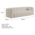 Sofá 3 Lugares 200cm Orgânico Luxo Recepção Giordana Bouclé  Bege - Amarena Móveis