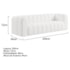 Sofá 3 Lugares 200cm Orgânico Luxo Recepção Giordana Bouclé  Branco - Amarena Móveis