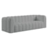 Sofá 3 Lugares 200cm Orgânico Luxo Recepção Giordana Bouclé  Cinza - Amarena Móveis