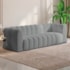 Sofá 3 Lugares 200cm Orgânico Luxo Recepção Giordana Bouclé  Cinza - Amarena Móveis
