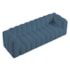 Sofá 3 Lugares 200cm Orgânico Luxo Recepção Giordana Linho Azul Royal - Amarena Móveis