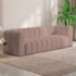 Sofá 3 Lugares 200cm Orgânico Luxo Recepção Giordana Linho Rose - Amarena Móveis