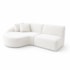 Sofá 3 lugares Bariloche Modular Moderno Bouclé Branco