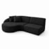 Sofá 3 lugares Bariloche Modular Moderno Bouclé Preto