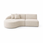 Sofá 3 lugares Bariloche Modular Moderno Linho Bege