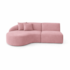 Sofá 3 lugares Bariloche Modular Moderno Linho Rosé