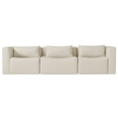 Sofá 3 Lugares Billy 180cm Orgânico Luxo Recepção Bouclé Bege