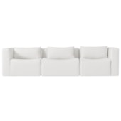 Sofá 3 Lugares Billy 180cm Orgânico Luxo Recepção Bouclé Branco