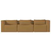 Sofá 3 Lugares Billy 180cm Orgânico Luxo Recepção Bouclé Caramelo