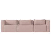 Sofá 3 Lugares Billy 180cm Orgânico Luxo Recepção Bouclé Rosé