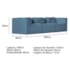 Sofá 3 Lugares Billy 180cm Orgânico Luxo Recepção Linho Azul Royal