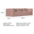 Sofá 3 Lugares Billy 180cm Orgânico Luxo Recepção Linho Rosé