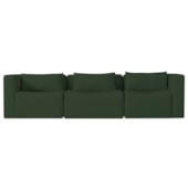 Sofá 3 Lugares Billy 180cm Orgânico Luxo Recepção Linho Verde