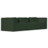 Sofá 3 Lugares Billy 180cm Orgânico Luxo Recepção Linho Verde