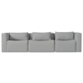 Sofá 3 Lugares Billy 210cm Orgânico Luxo Recepção Bouclé Cinza