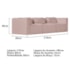 Sofá 3 Lugares Billy 210cm Orgânico Luxo Recepção Bouclé Rosé
