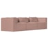 Sofá 3 Lugares Billy 210cm Orgânico Luxo Recepção Linho Rosé