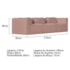 Sofá 3 Lugares Billy 210cm Orgânico Luxo Recepção Linho Rosé