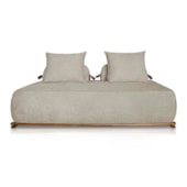 Sofá 3 Lugares Decoração Lazer Sala Ibiza SPZ 180cm Bouclé Bege