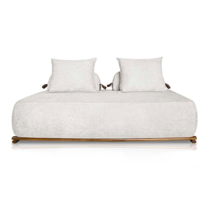 Sofá 3 Lugares Decoração Lazer Sala Ibiza SPZ 180cm Bouclé Branco