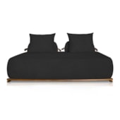 Sofá 3 Lugares Decoração Lazer Sala Ibiza SPZ 180cm Bouclé Preto