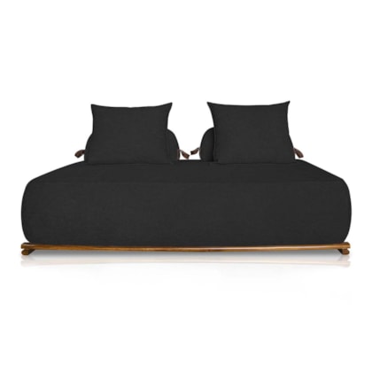 Sofá 3 Lugares Decoração Lazer Sala Ibiza SPZ 180cm Bouclé Preto