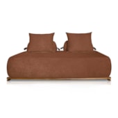 Sofá 3 Lugares Decoração Lazer Sala Ibiza SPZ 180cm Bouclé Terracota