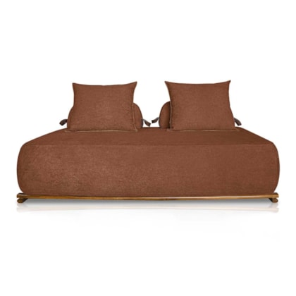 Sofá 3 Lugares Decoração Lazer Sala Ibiza SPZ 180cm Bouclé Terracota