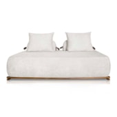 Sofá 3 Lugares Decoração Lazer Sala Ibiza SPZ  200cm Bouclé Branco