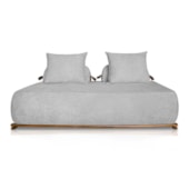 Sofá 3 Lugares Decoração Lazer Sala Ibiza SPZ 200cm Bouclé Cinza