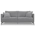 Sofá 3 Lugares Escritório Recepção Calypso SPZ 180cm Linho Cinza