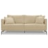 Sofá 3 Lugares Escritório Recepção Calypso SPZ 180cm Linho Dourado