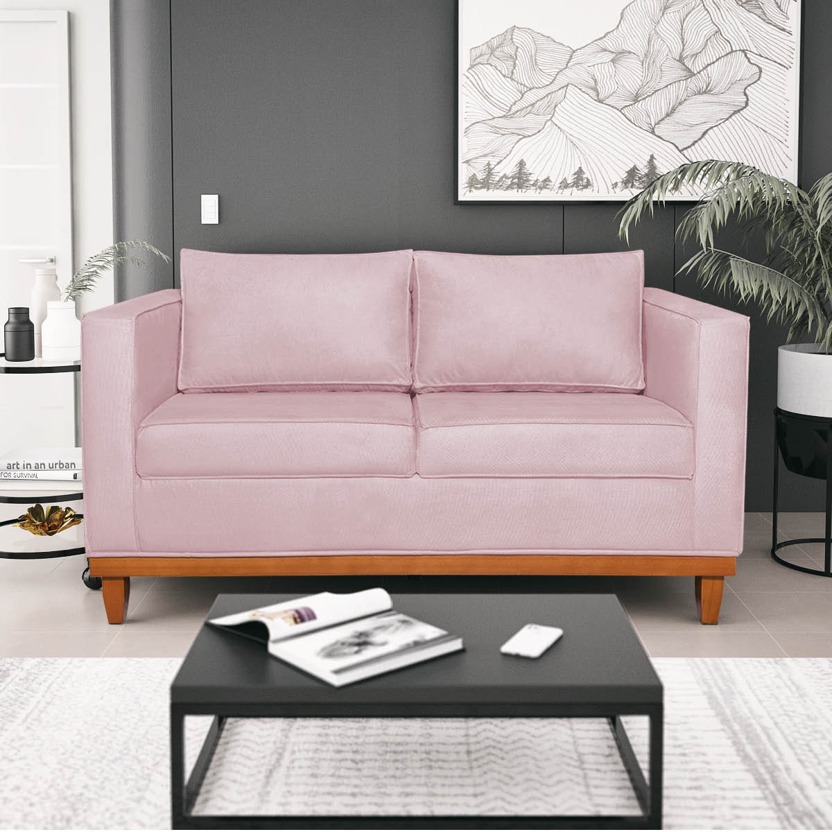 Mini deals sofa rosa