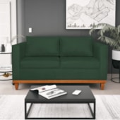 Sofá 3 Lugares Europa 180 cm Estilo Conforto e Elegância Linho Verde - Amarena Móveis