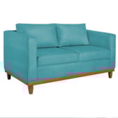 Sofá 3 Lugares Europa 180 cm Estilo Conforto e Elegância Suede Azul Turquesa - Amarena Móveis