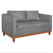 Sofá 3 Lugares Europa 180 cm Estilo Conforto e Elegância Suede Cinza - Amarena Móveis