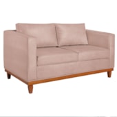 Sofá 3 Lugares Europa 180 cm Estilo Conforto e Elegância Suede Rosê - Amarena Móveis