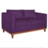 Sofá 3 Lugares Europa 180 cm Estilo Conforto e Elegância Suede Roxo - Amarena Móveis