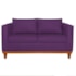 Sofá 3 Lugares Europa 180 cm Estilo Conforto e Elegância Suede Roxo - Amarena Móveis