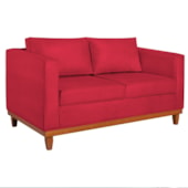 Sofá 3 Lugares Europa 180 cm Estilo Conforto e Elegância Suede Vermelho - Amarena Móveis