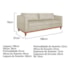 Sofa 3 Lugares Europa 180cm Estilo Conforto e Elegancia Bouclé Bege - Amarena Móveis