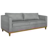 Sofa 3 Lugares Europa 180cm Estilo Conforto e Elegancia Bouclé Cinza - Amarena Móveis