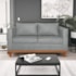 Sofa 3 Lugares Europa 180cm Estilo Conforto e Elegancia Bouclé Cinza - Amarena Móveis