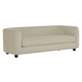 Sofá 3 Lugares Luxo Recepção Escritorio Sala Veneza 180cm Bouclé Bege