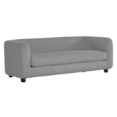 Sofá 3 Lugares Luxo Recepção Escritorio Sala Veneza 180cm Bouclé Cinza