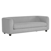 Sofá 3 Lugares Luxo Recepção Escritorio Sala Veneza 180cm Linho Cinza Claro