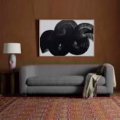 Sofá 3 Lugares Luxo Recepção Escritorio Sala Veneza 180cm Linho Cinza Escuro