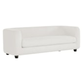 Sofá 3 Lugares Luxo Recepção Escritorio Sala Veneza 200cm Bouclé Branco
