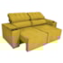 Sofá 3 Lugares Luxo Recepção Escritorio Sala Vicenza 175cm Suede Amarelo